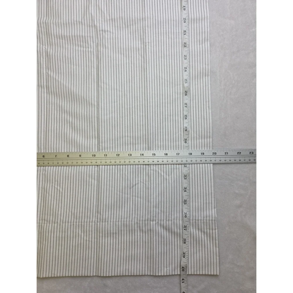 2 LAUREN Ralph Lauren Oxford Stripe Gray Cottage White Farmhouse King Pillowcase